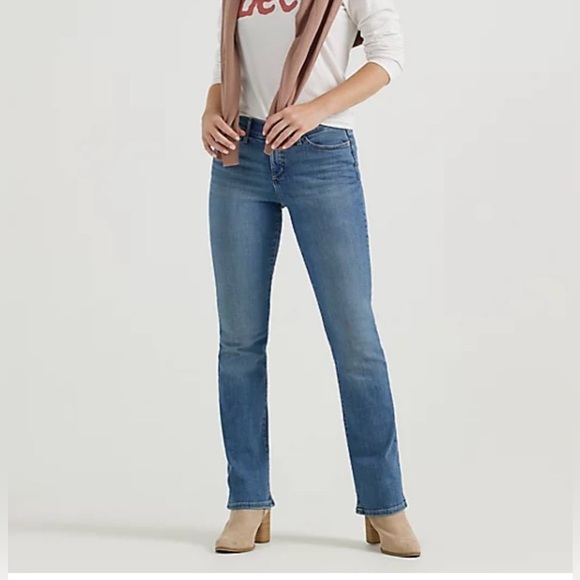 NEW Lee Flex Motion Mid Rise Bootcut Jeans- 16 - Picture 1 of 8